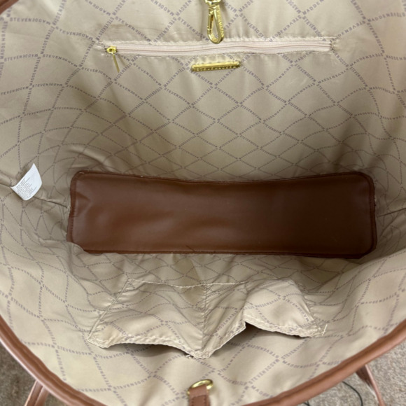 NWOT Steve Madden Plaid X Large Tote Bag Purse Travel Beach Cottagecore Cruise - Picture 6 of 9